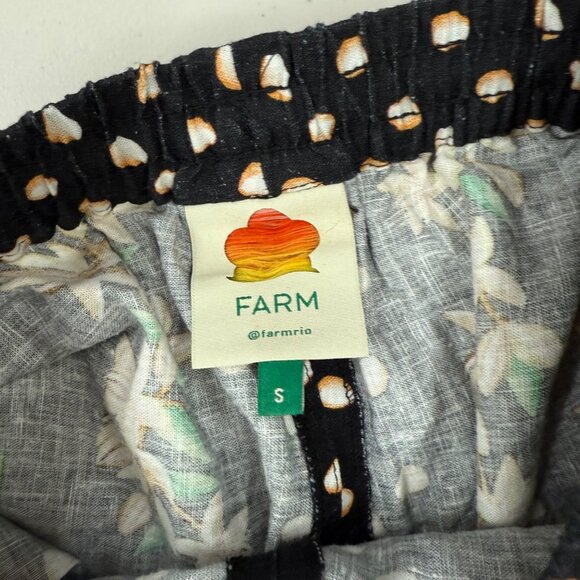 Farm Rio Cocoa Paradise Black Floral Hi Rise Shorts 300575 Womens size Small - Picture 2 of 12